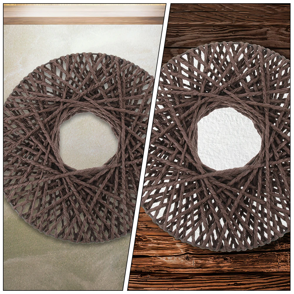 

2pcs Woven Wall Decor Handmade Craft Indoor Outdoor Use Home Decorationwall Basket Decor Hanging Pendant Creative Unique