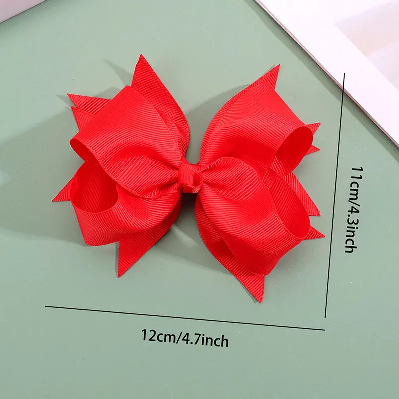 2Pcs Ribbon Bowknot Hair Clips For Girls Sweet Princess Barrettes Solid Color Large Bow Hairpin Headwear Hair Styling Tools