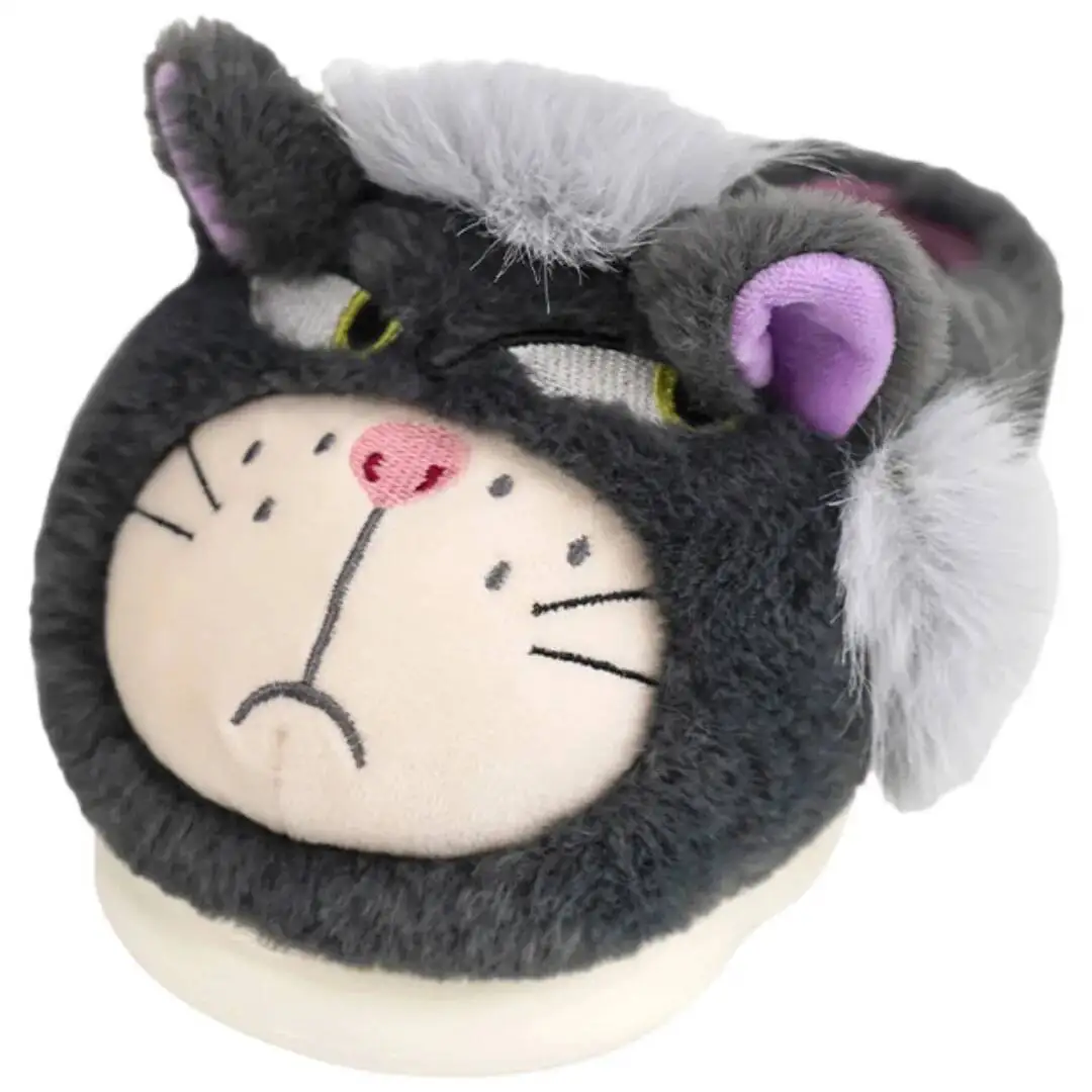 

2025 New Unisex Indoor Home Slippers Man Women Cute Grumpy Cat Design Thick Soled Warm Anti Slip Furry Cotton Slippers