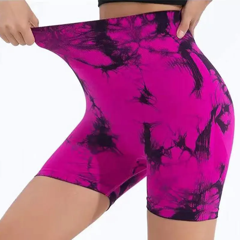 Seamless Tie-Dye Tight Fitting Hip Lifting Pants, High Waisted Yoga Fitness Pants, Running Sports Tight Pants