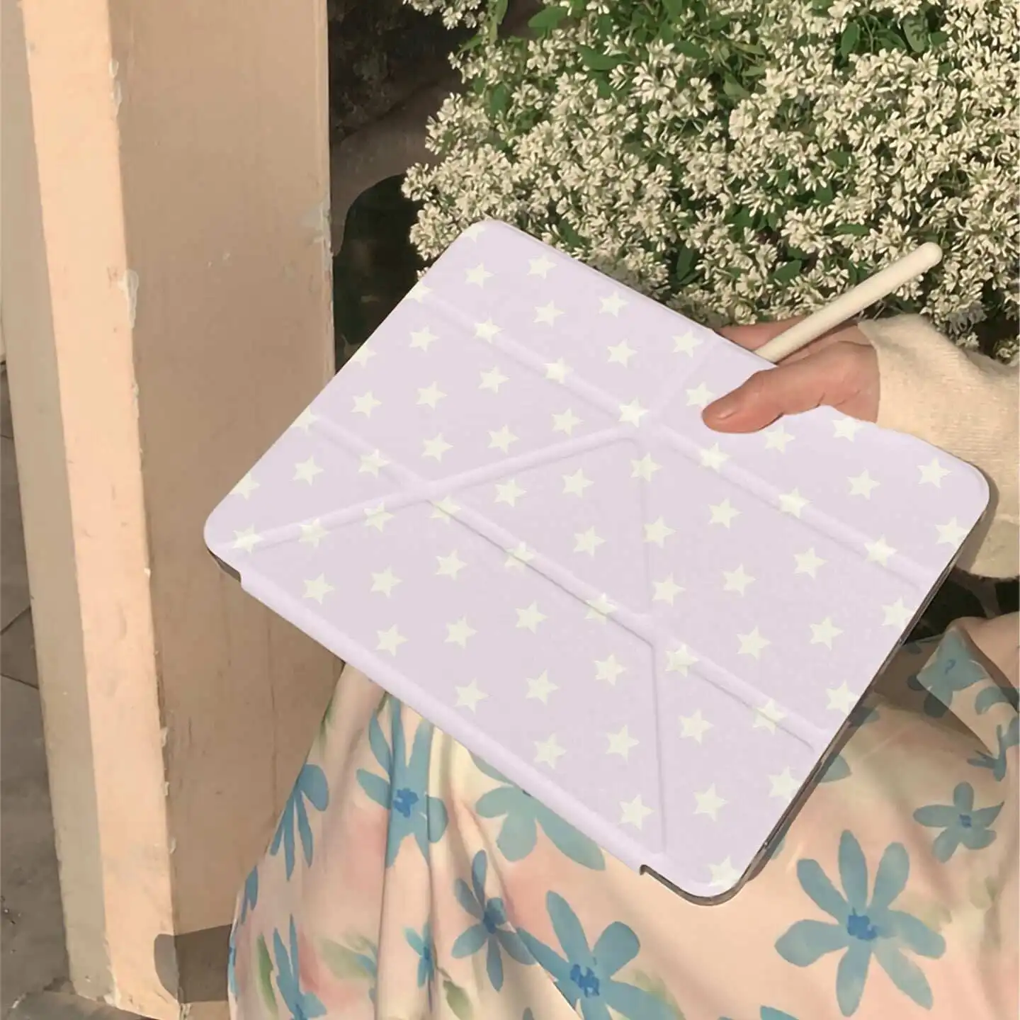 Korean Ins Star love 3Y Fold Tablet Case for iPad 11 Cover Air8/7/6 iPad 101113 inch Pro Anti Drop Air56 10th/11th Simple Case