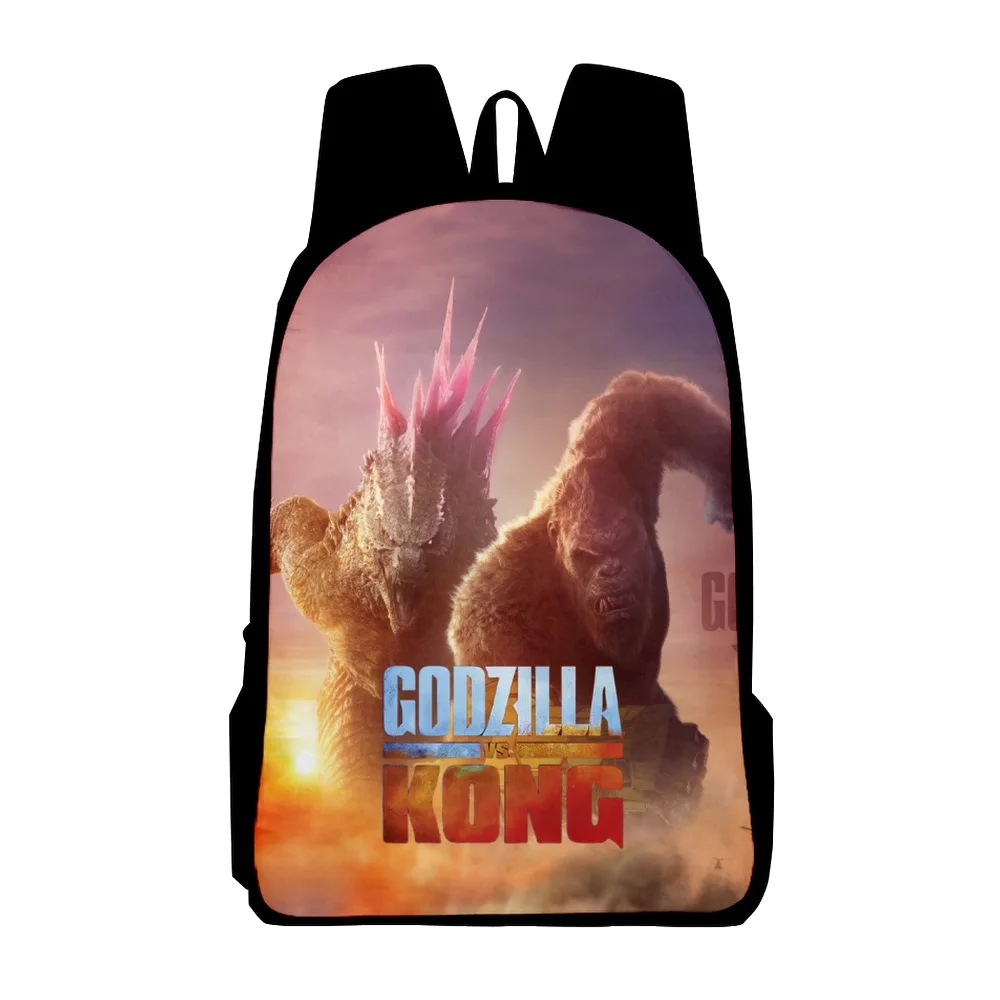 Godzillas VS KingKongs Backpack Anime Monster Action Figures Schoolbag School Outdoor Sport Travel Shoulders Bag Knapsack Gift