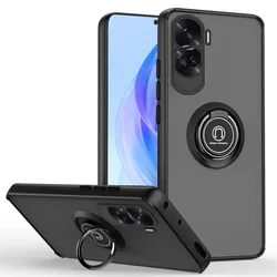 Magnetic Ring Holder Case For Honor 200 Pro Shockproof Matte Clear For Honor 100 200 90 Lite Cover