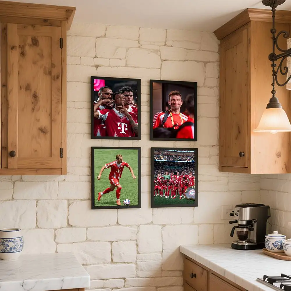 ملصق أبطال بايرن ميونيخ، ملصق فني ذاتي اللصق مقاوم للماء، ديكور جدار غرفة القهوة والبار #2