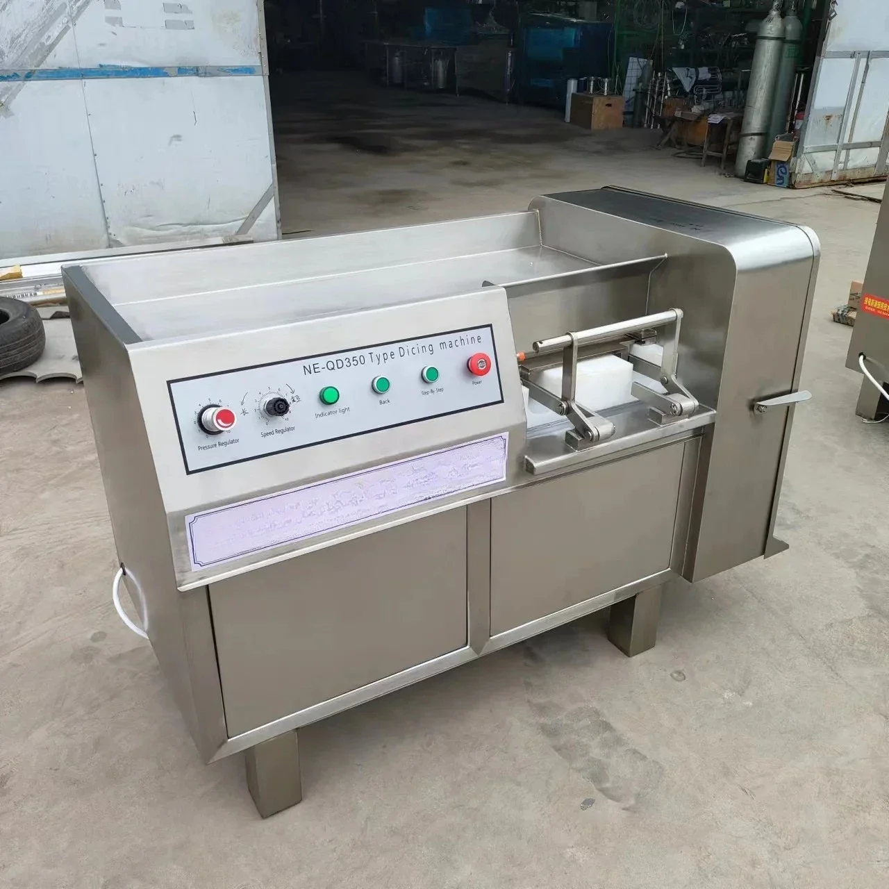 Fast Frozen Meat Cube Cutting Machine New Condition Stainless Steel Dicer For Beef Chick Other Meats