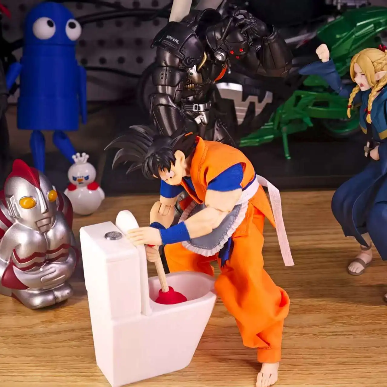 In Stock Dragon Ball Anime Action Figure Goku Daoist Robe Orange Blue Uniforms Goku Training Suit Clothes Accessories Toys Gifts