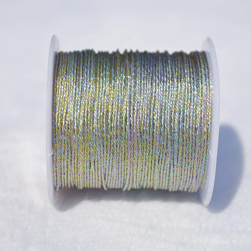 3/6/9/12 Stränge 0,2-0,8mm Golden/Silber Makramee Schnur Seil Armband Halskette Geflochtene Schnur für DIY Quasten Schmuck Machen