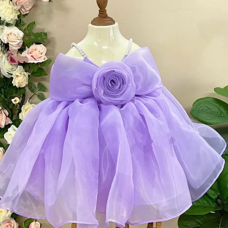 

Fluffy Organza Cute Handmade Kids Birthday Dress 1-14 Yrs Tulle Tutu Gowns Wedding Party Girl Dresses Christmas Gift