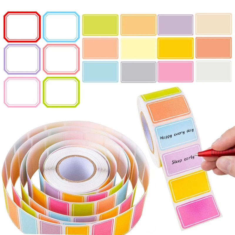 Colorful Adhesive Label Sticker Suitable for Multiple Pen Roll Packaged Art Paper DIY Dairy Scrapbooking Decorative Stickers ZYF