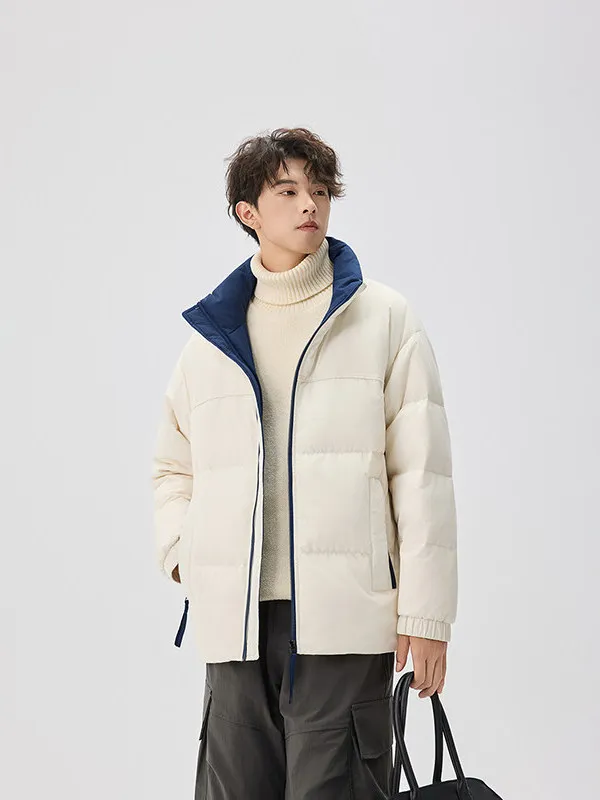 

Мужская модная зимняя пуховая куртка-пуховик из полиэстера, теплая, универсальная, для молодежи и студентов, новая повседневная верхняя одежда