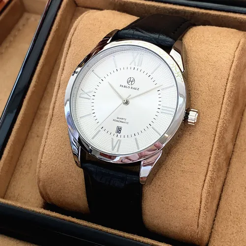 Imagen 2 del producto UTHAI-reloj de cuarzo para hombre, cronógrafo de cuero, resistente al agua, calendario, examen de estudiante, mesa, moda masculina, regalo