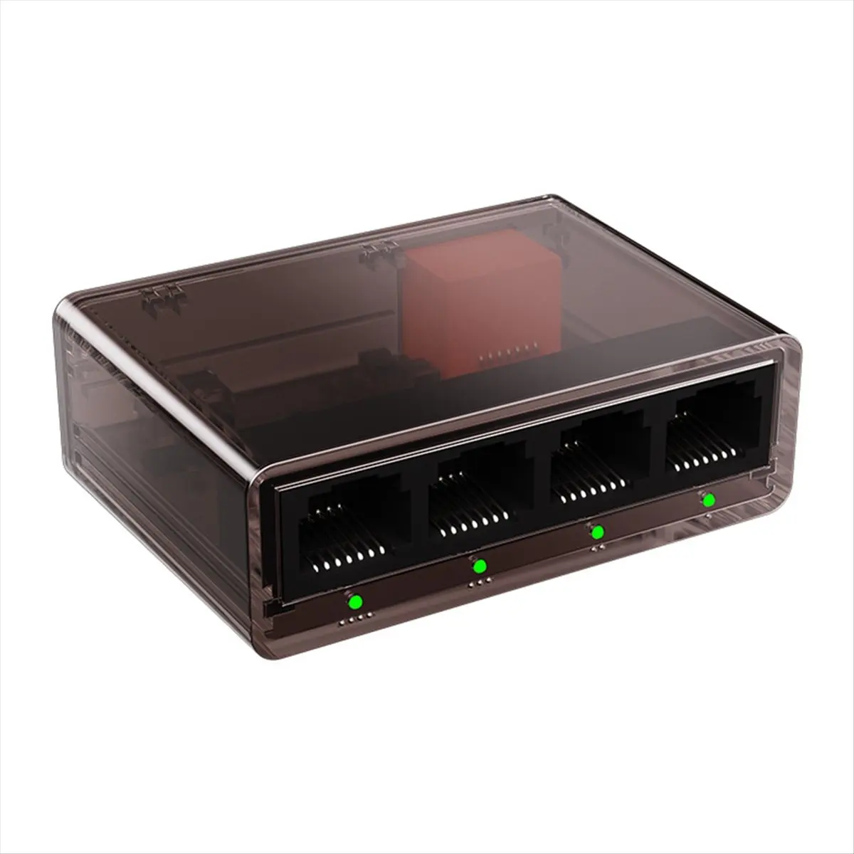 

M09K 1000Mbps Ethernet Splitter 1 to 4 Ethernet Adapter RJ45 LAN Internet Splitter HUB for PC Laptop Router TV-Box Digital TV