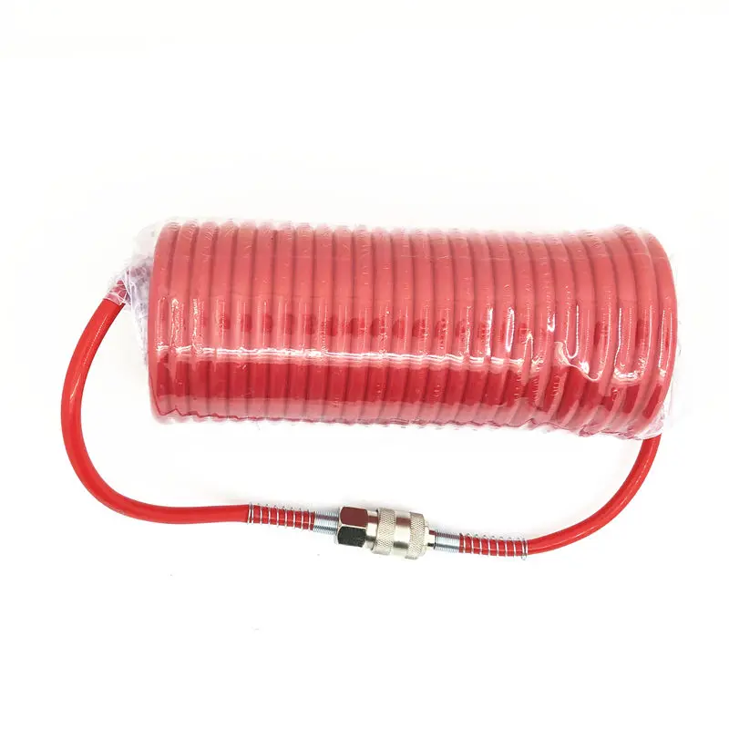 KEYLEAD Telescopic PU Hose 6M Pneumatic Air Hose Tube Air Compressor Tool with European Style EU Male and Female Quick Connector