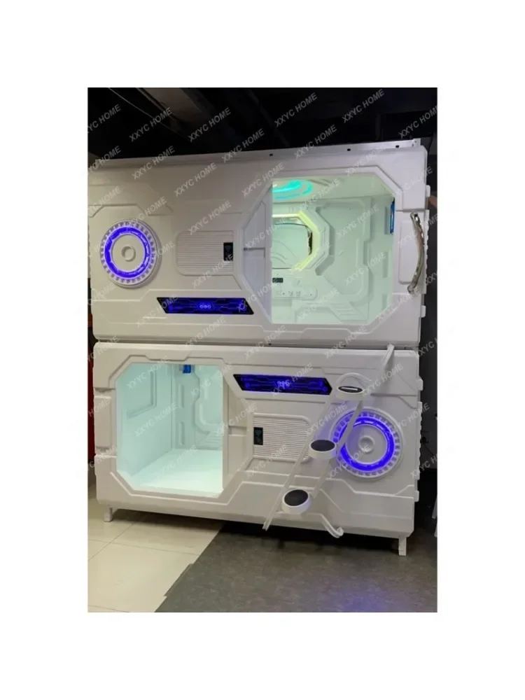 Space Sleep Cabin Bunk Bed E-Sports Space Capsule Bed Hotel Room Capsule Sleep Cabin Double Bed