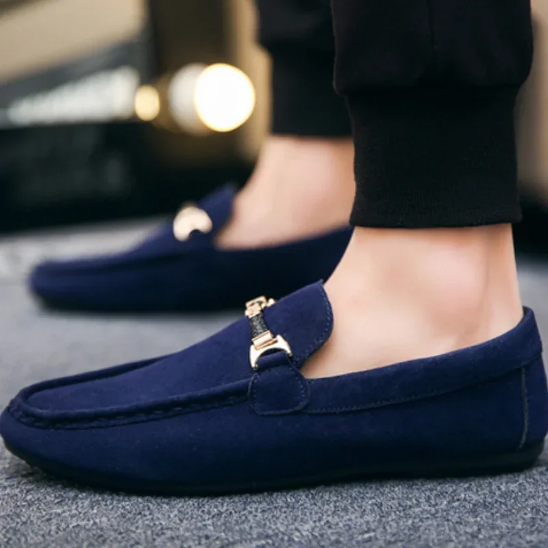 Men\'s Casual Shoes Soft Comfortable Driving Moccasins Slip on Loafers for Men Lightweight Flat Walking Shoes Sapatenis Masculino