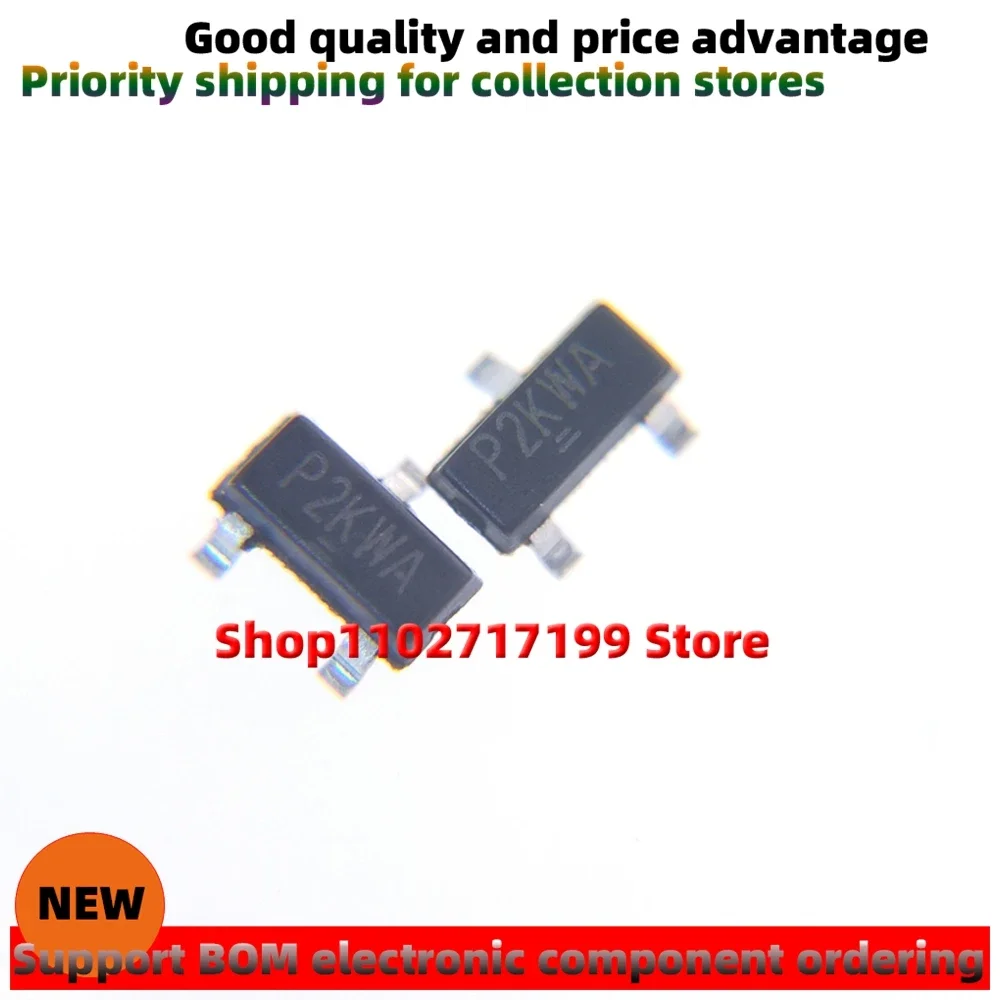 100pcs/LOT  SI2300DS-T1-GE3 SI2302DS SI2301DS code P2KWA A2JEV silkscreen A1JDA SOT-23