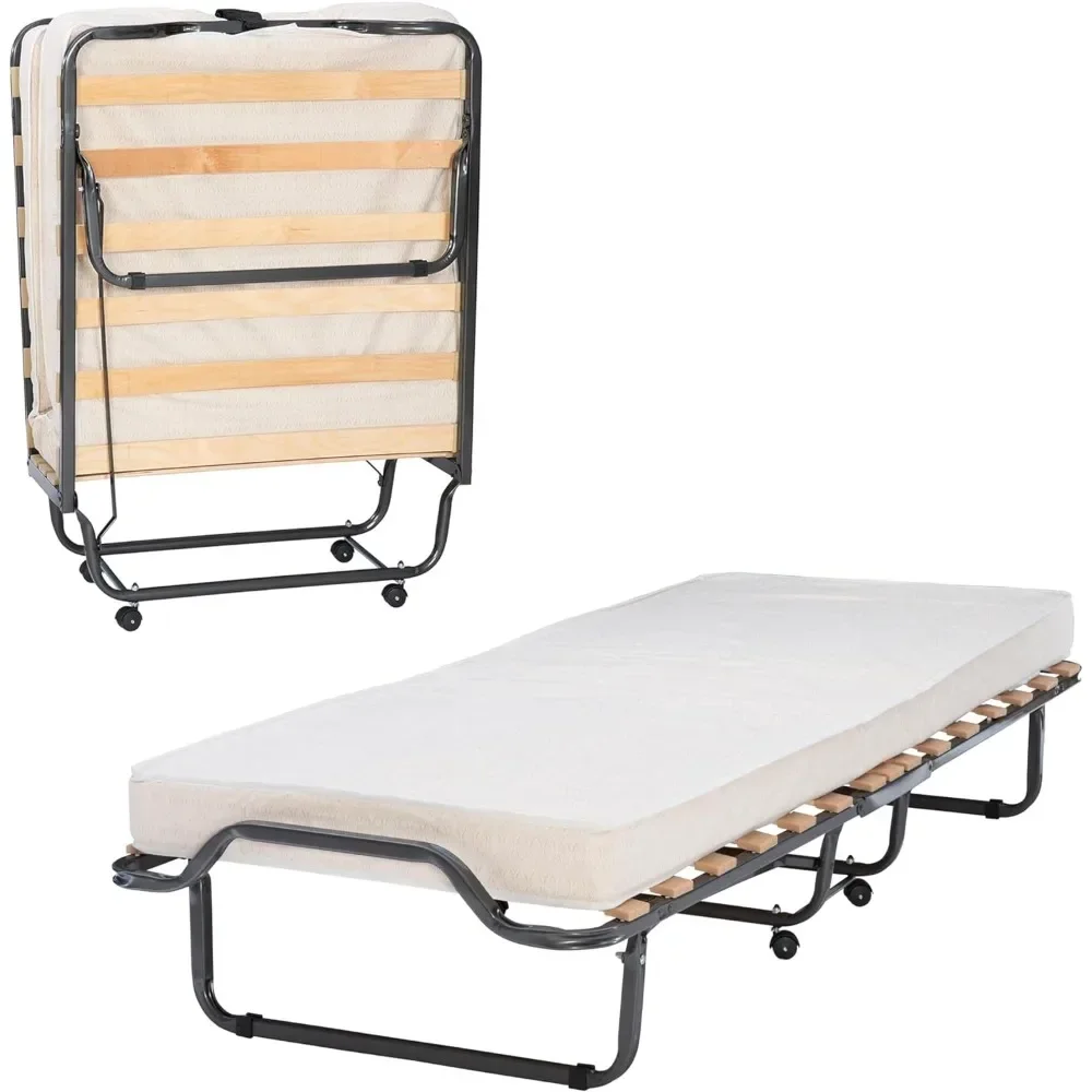 

Home Dcor Linon Memory Foam Luxor Folding Bed, Twin, Beige