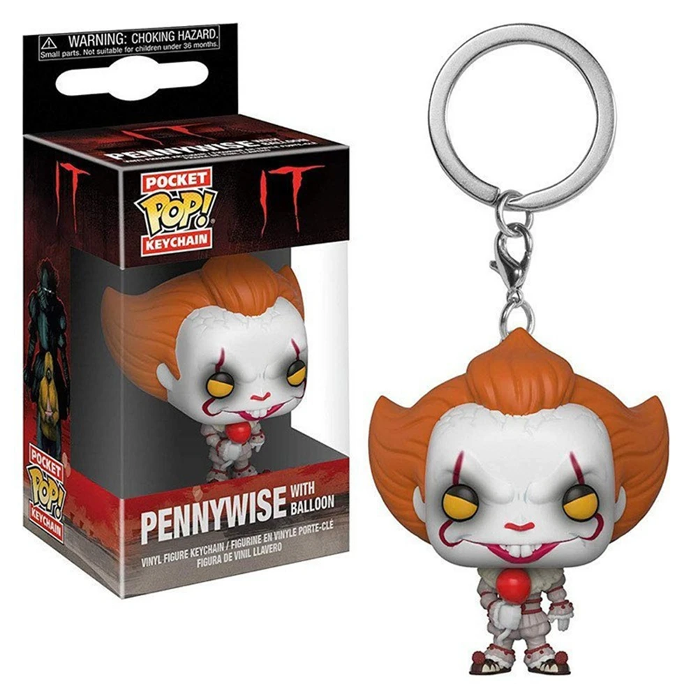 NUEVO FUNKO POP, Llavero de Películas de Terror, Juguetes, Figuras de Bill de IT, Llavero de Bolsillo POP, Colgantes Coleccionables, Modelo de Juguete, Regalo