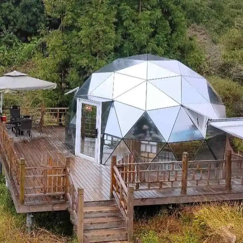 

Hexagonal Tempered Glass Starry Sky Room Hotel Homestay Manufacturer Spherical Dome Sun Room Restaurant Glass Tent Space Capsule