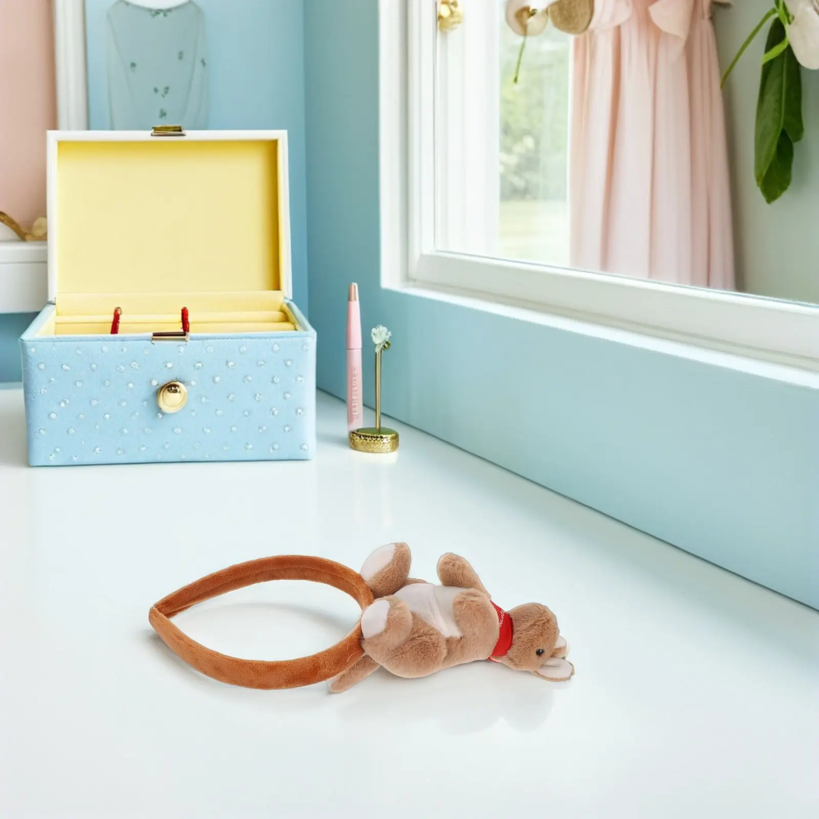 Adorable Kangaroo Stuffed Headband Australian Inspired 3D Animal Hair Hoop for Birthday Parties Cosplay Travel Photos Everyday