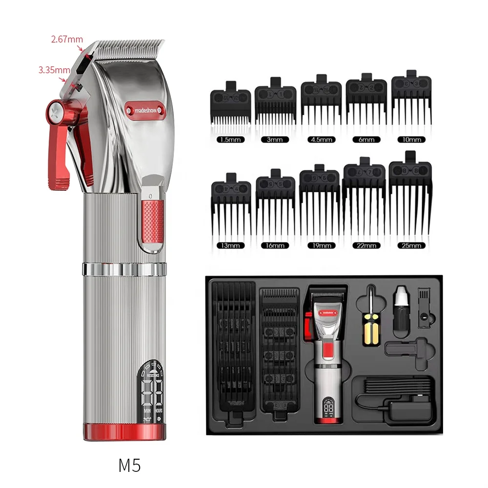 M5 Hair Trimmer Cut Machine Wireless Metal Electric Clippers Men Rechargeable Cordless Professional Hair Clipper