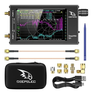 Nanovna-f DeepVNA-101 vector network analyzer 10k-1.5GHz SWR meter VHF UHF antenna analyzer 4.3" IPS LCD spectrum analyzer