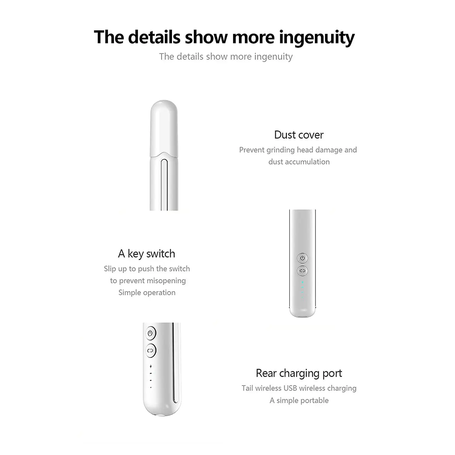 (Spotlight Lighting) Tragbares elektrisches USB-Nagelfeilen-Set: Maniküre, Nagelentfernung und Polieren, All-in-One-Gerät.