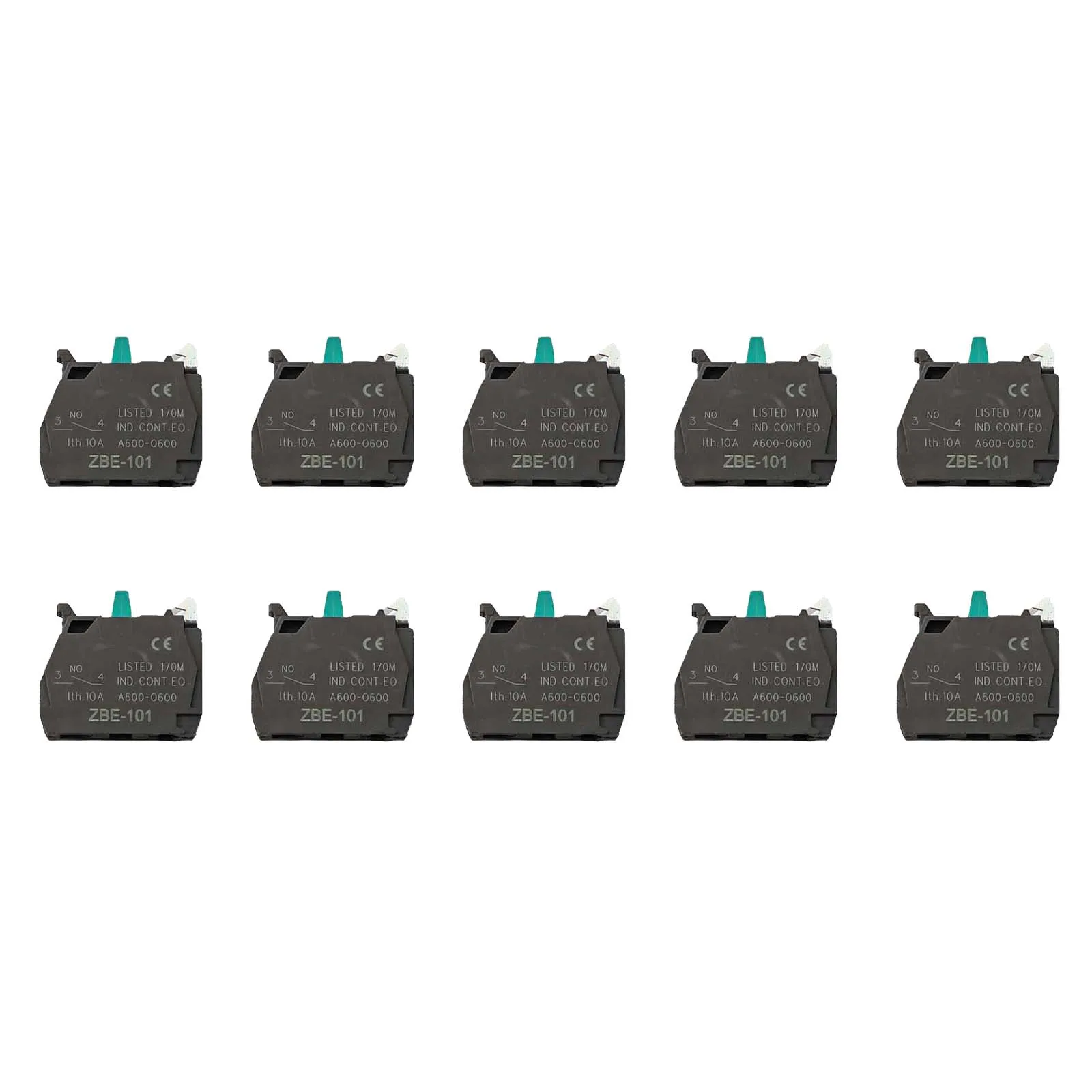 Reliable electrical connections ZBE101 single contact block screw clamp terminal silver alloy 1NO ZBE101 (10pcs)
