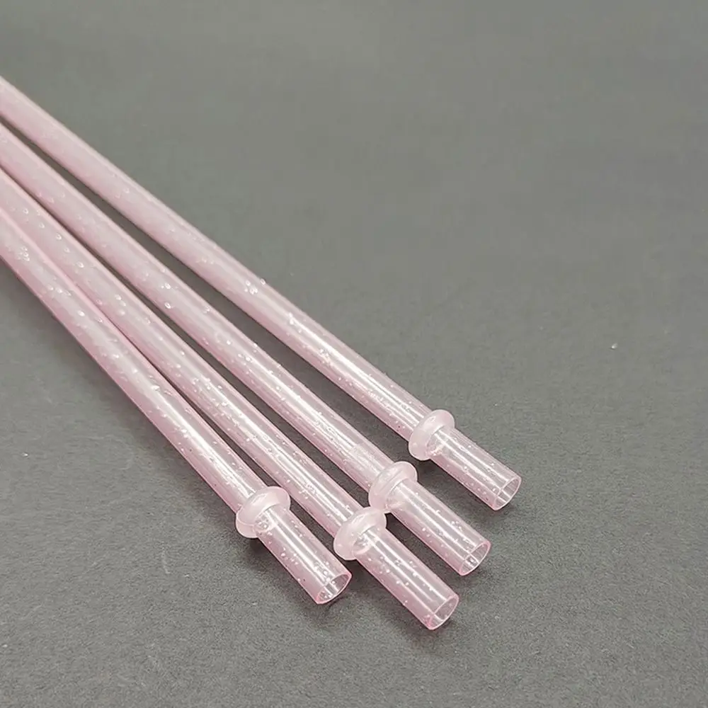 1PC Reusable Gold Powder Plastic Straw Portable Car Travel Cup Straw Glitter Straw Cup Accessories with Cleaning Brush
