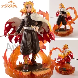 22cm Demon Slayer Rengoku Kyoujurou Anime Action Figures Diy Pvc Kimetsu No Yaiba Figurine Kids Collect Ornaments Doll Toys Gift