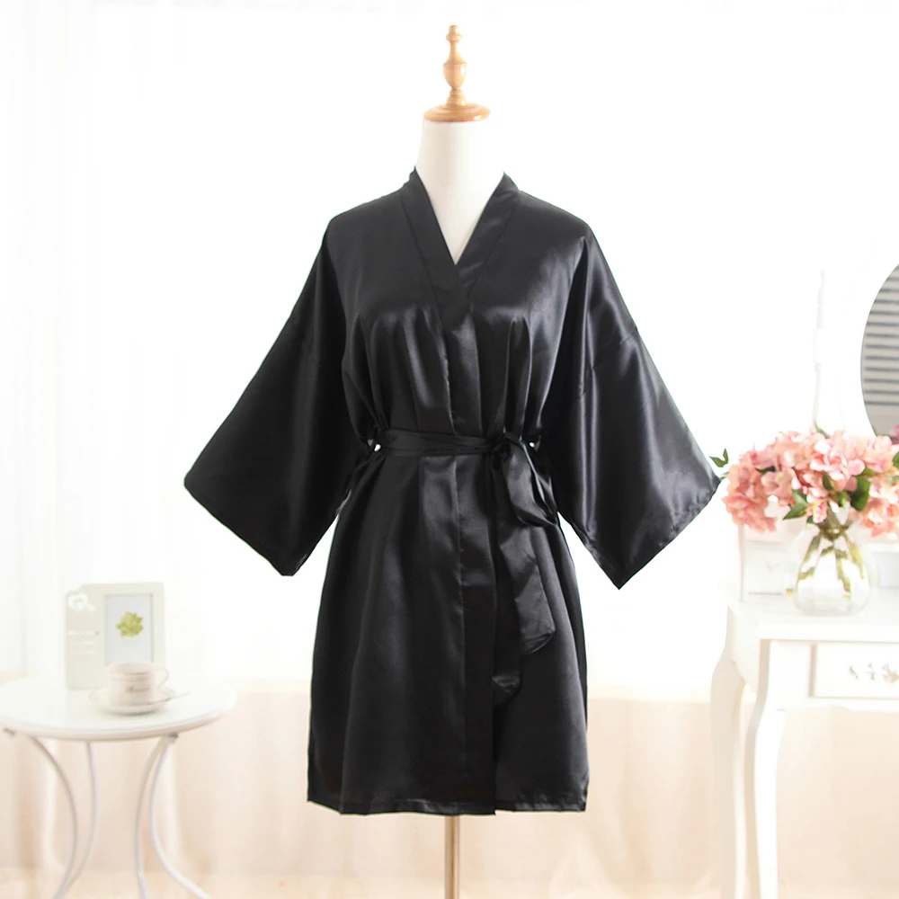 Robes Bathrobe Sleepwear Comfy Emulation Silk Long Loose Nightgown Nightwear Silk Satin Soft Summer Casual Wrap