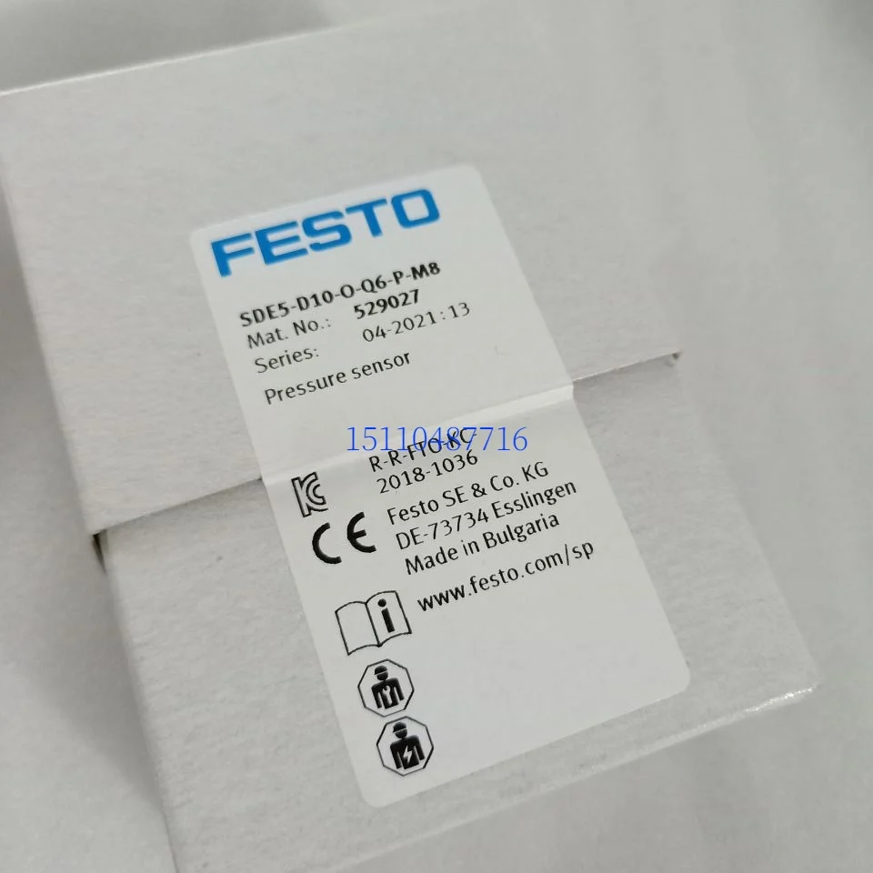 

FESTO Pressure Sensor SDE5-D10-O-Q6-P-M8 529027 Stock