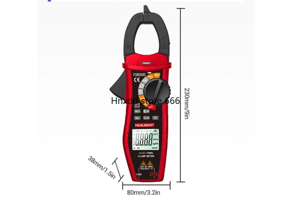 AC and DC 600A clamp high-precision ammeter