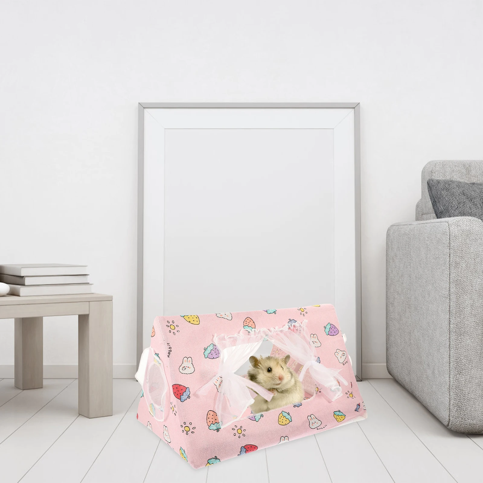 

Delicate Hamster Hideout Adorable Pet Cage Accessory Bite-Resistant Wear-Resistant Rabbit Tent Comfortable Resting Place