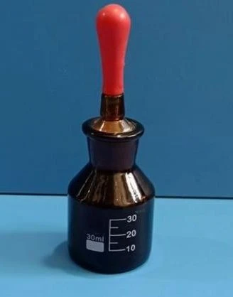 Brown Glass Dropper Bottle 30 60 125ml with Rubber Cap Graduated Scale Lab English Style Dropper