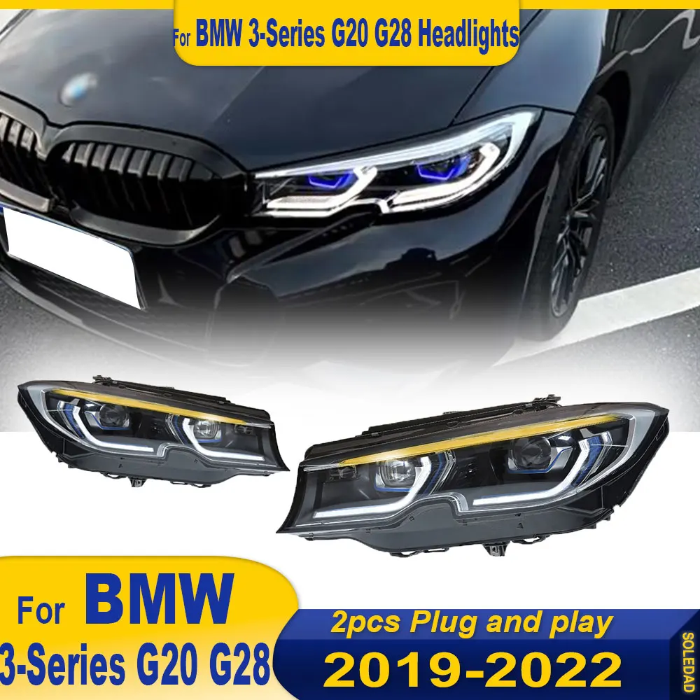 LED Headlight For BMW 3 Series G20 G28 2019 2020 2021 2022 318i 320i 325i 330i lens headlight Automotive Xenon lamp Accessories