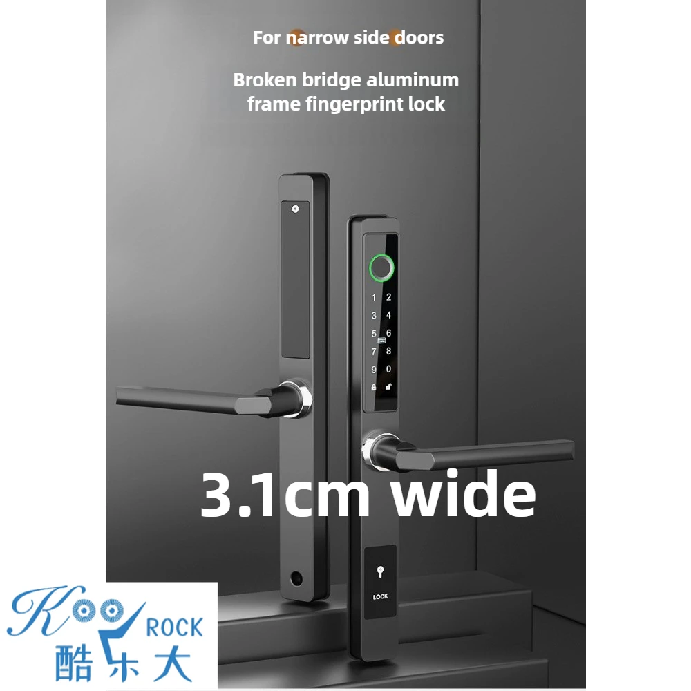 

Aluminium Sliding Door Waterproof Smart Fingerprint Lock-Insulated APP-Controlled with Keypad, Slim Edge Design for Swing Gate