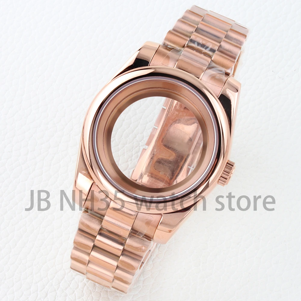 NH35 36mm/39mm Watch Case Sapphire Stianless Steel for Datejust NH35 NH36 Movement 28.5mm Dial Solid Presidential Bracelet