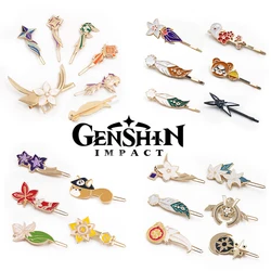 23 Styles Genshin Impact Hair Clips Pin for Women Yae Miko Keqing Venti Hutao Cosplay Headwear Sweet Hairpins Hair Accessorie