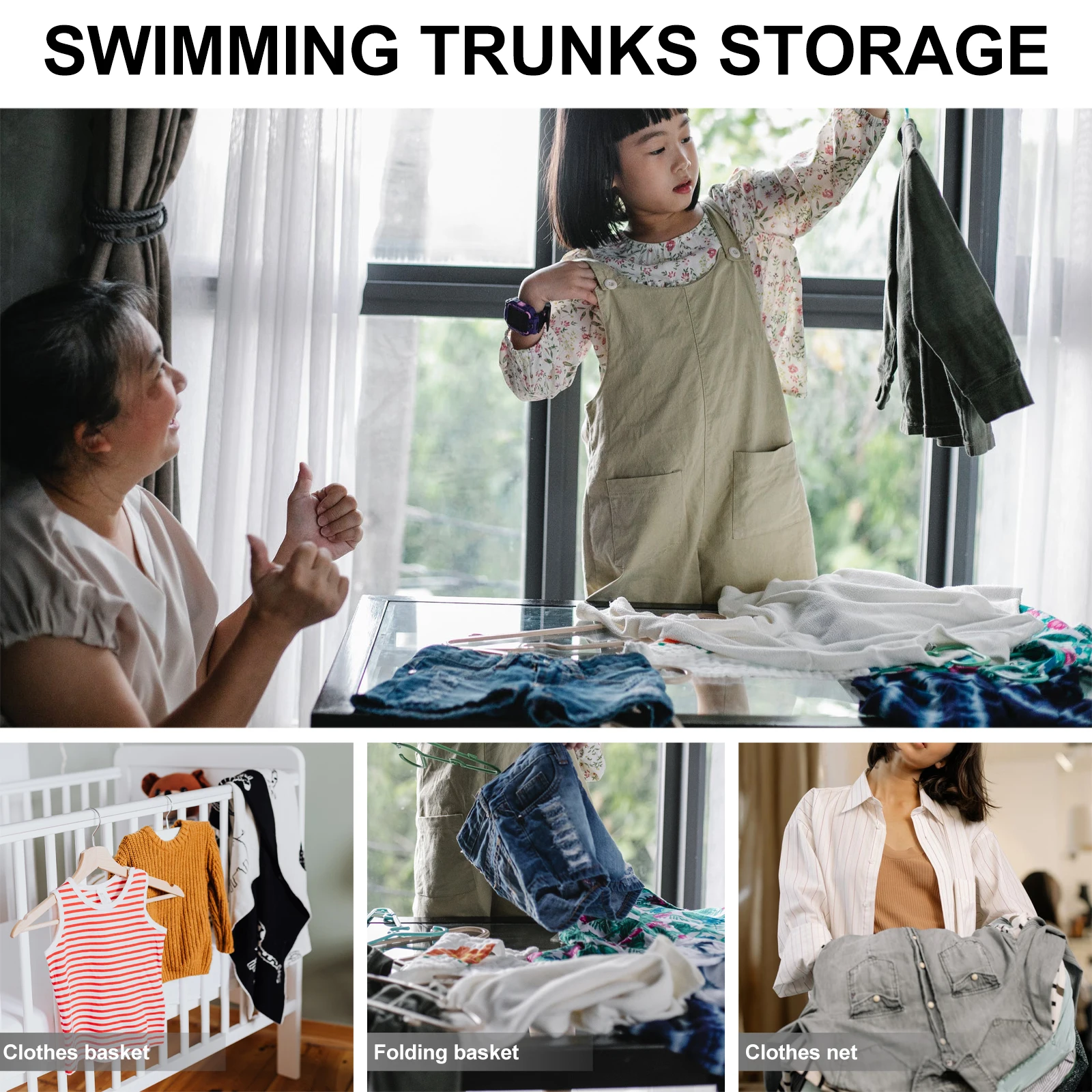 

Swimwear Display Rack Stainless Steel Wire Racks Metal Shelf Drying Pants Hanger Childrens Swimsuit Trunks Showing Baby