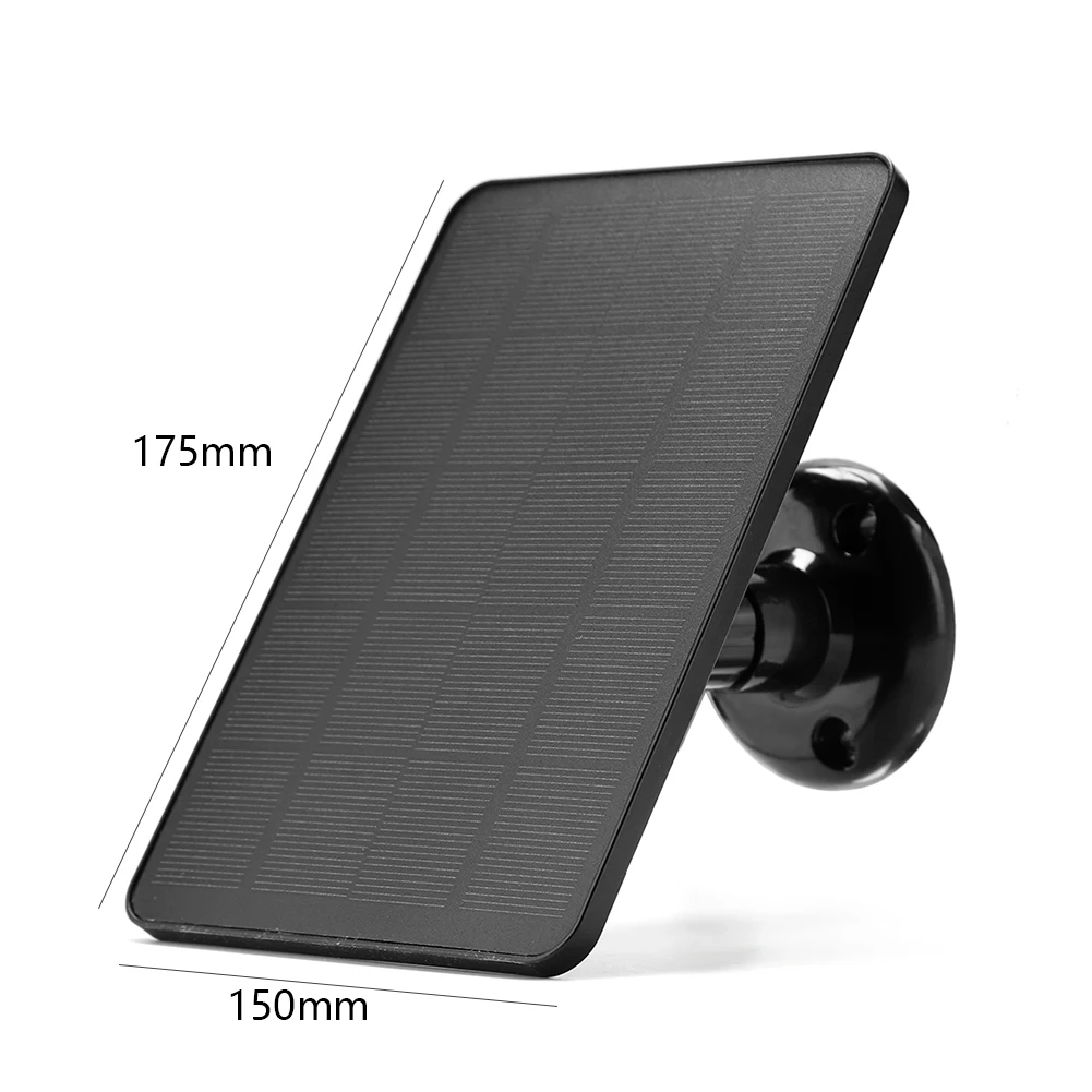 10W 5V Solar Panel Micro USB+Type-C DC5521 Charger Monocrystalline Solar Cells for Security Camera/Small Home Light System