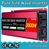 Premium 3000W Car Solar Power Inverter - Pure Sine Wave Inverter 12V/24v 110V/220V 50Hz/60Hz DC To AC Voltage Converter