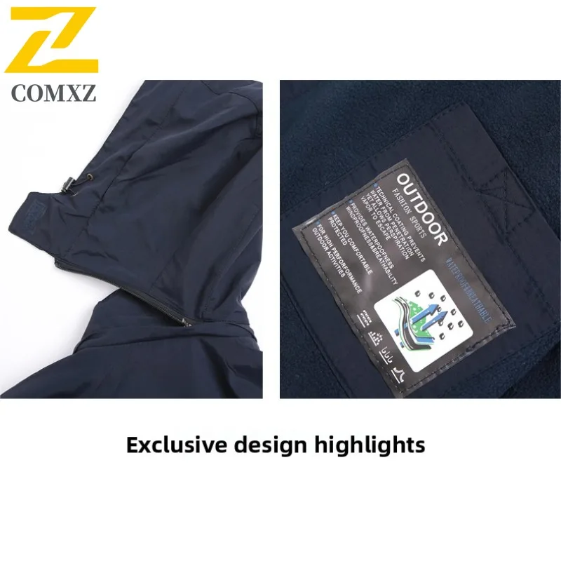 COMXZ Autumn 2025 Spring Autumn Thin Workwear Men All-Match Autumn Casual Jacket outdoor sports street lightweight windbreaker