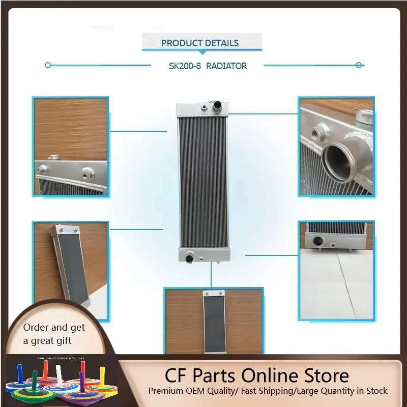 

Water Tank Radiator Core Assy YN05P000585001 for Kobelco Excavator SK200-8