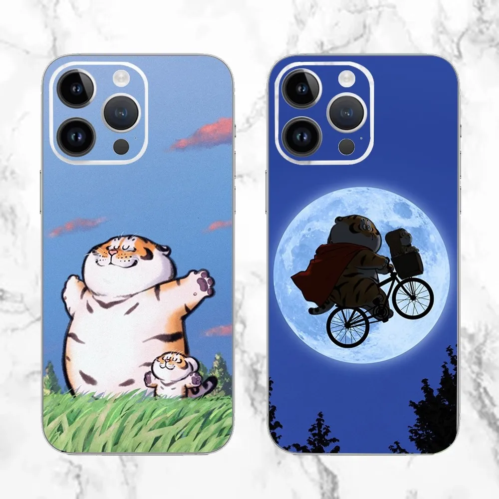 

Cartoon Fat Tiger Phone Case For iPhone 15,14,13,12,11,Pro Max,Plus,Mini,X,XS,XR,8,7,6,5,5C,S Plus SE Transparent Soft Case