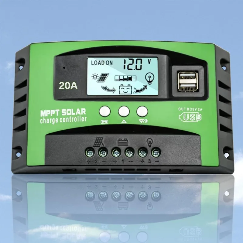 

30A/40A/50A/60A/80A/100A автоматический MPPT солнечный заряд контроллер уличного фонаря солнечная панель фотоэлектрический регулятор ЖК-дисплей 12 В/24 В