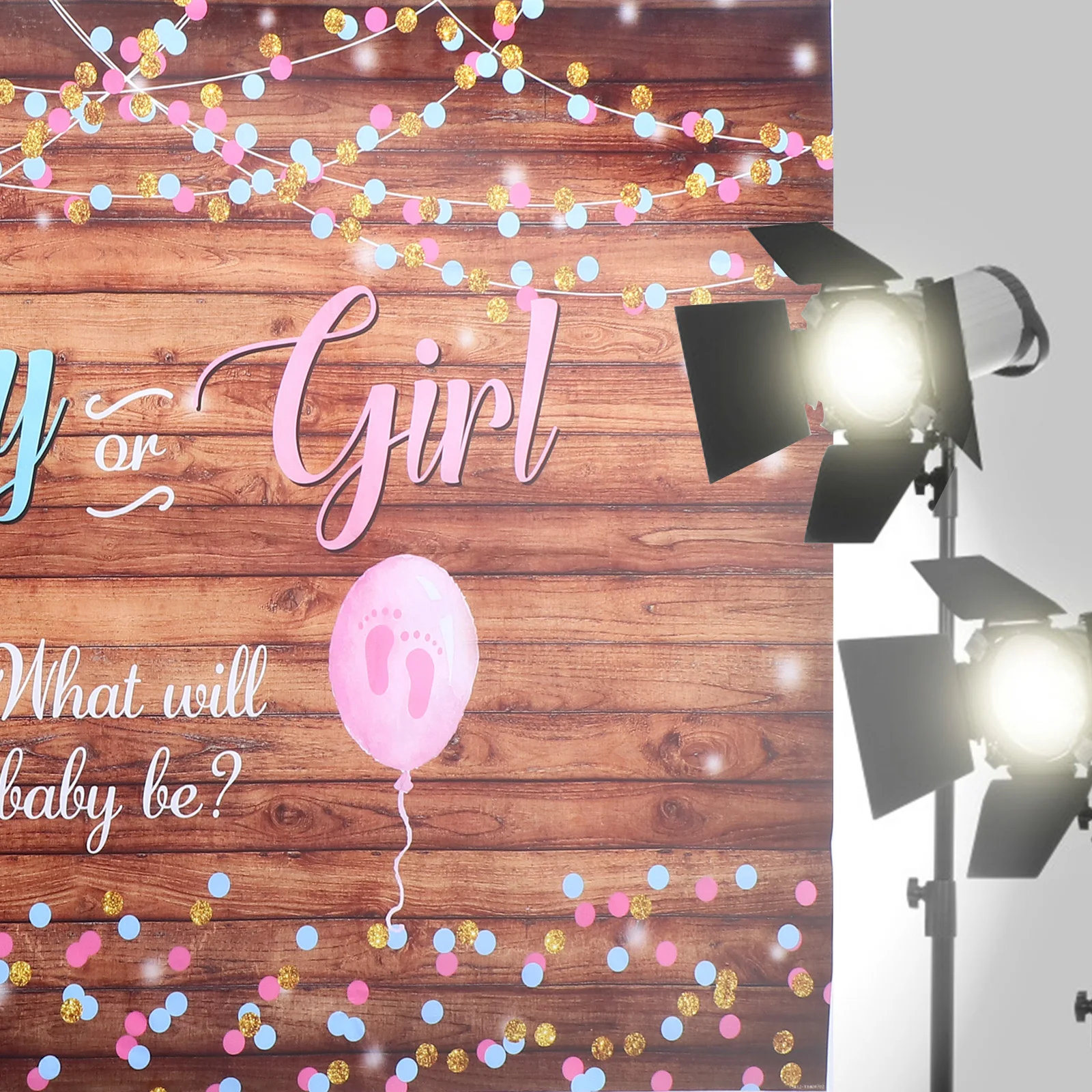 

1pc Gender Reveal Background Cloth Newborn Photo Props Adorable Blanket Easy Wash Soft Comfortable Girls Gender Blanket Photo