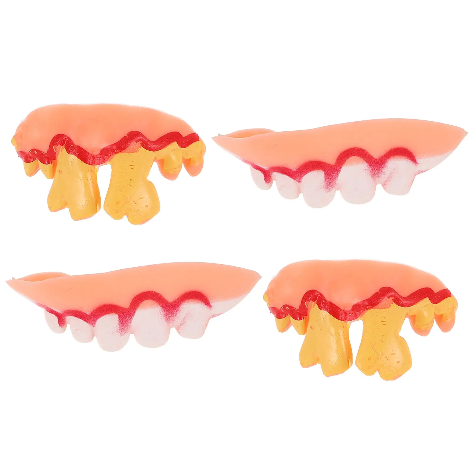 

Набор из 4 шт. искусственных зубов для Хэллоуина, страшный реквизит, украшение для косплея, аксессуары для маскарада, накладные зубы для вечеринки