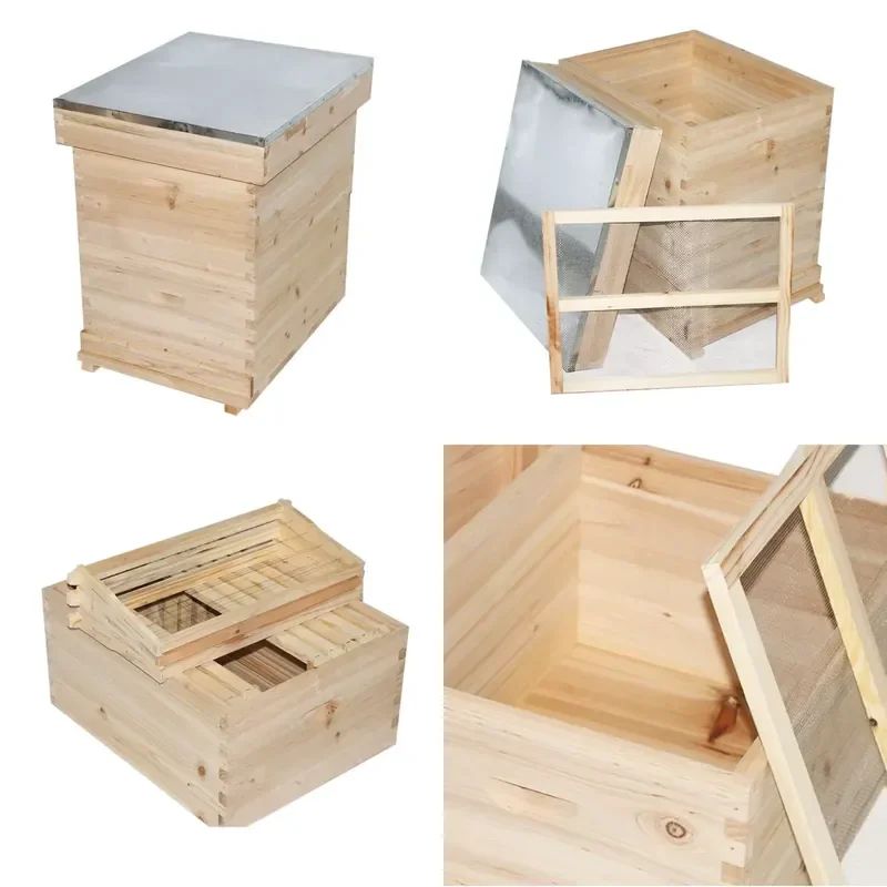 4 Layer Complete 10 Frame Langstroth Beehive for Beekeeping