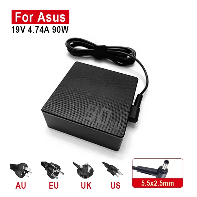 

New 19V 4.74A 90W AC Adapter Charger For ASUS ADP-90LE B Laptop Power Supply port 5.5mmx2.5mm